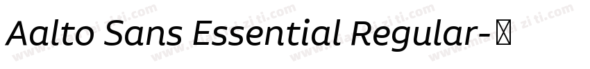 Aalto Sans Essential Regular字体转换